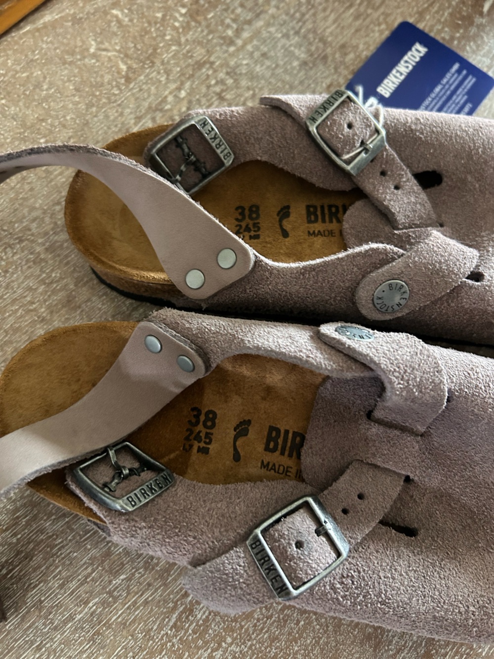 New Birkenstock Tokio Clogs Faded Purple Suede - Picture 5 of 7